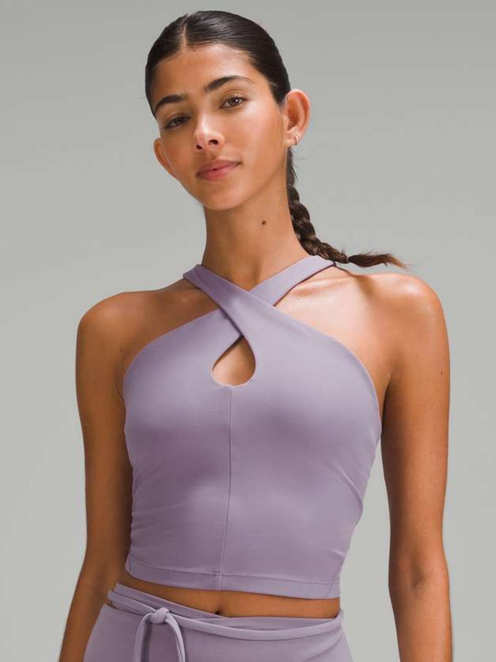 WORN ONCE lululemon Align Keyhole
Halter Tank Top in Colour Purple Ash - Size 12